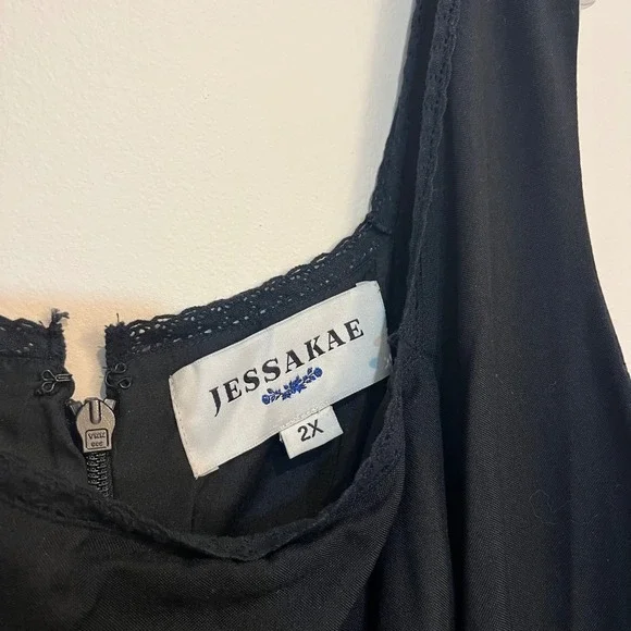 JessaKae Black Daze Midi Dress with Ruffled Hem - Picture 6 of 8